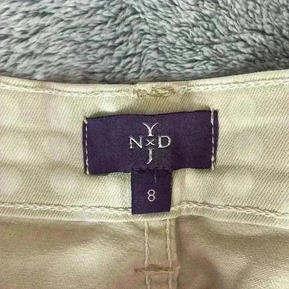 NYDJ Pattern Ankle Jeans in Cream/White Size 8 EUC - Picture 6 of 11